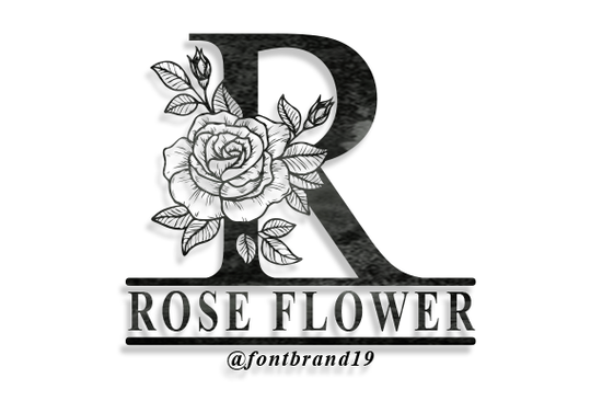 Split Rose Flower Monogram Font